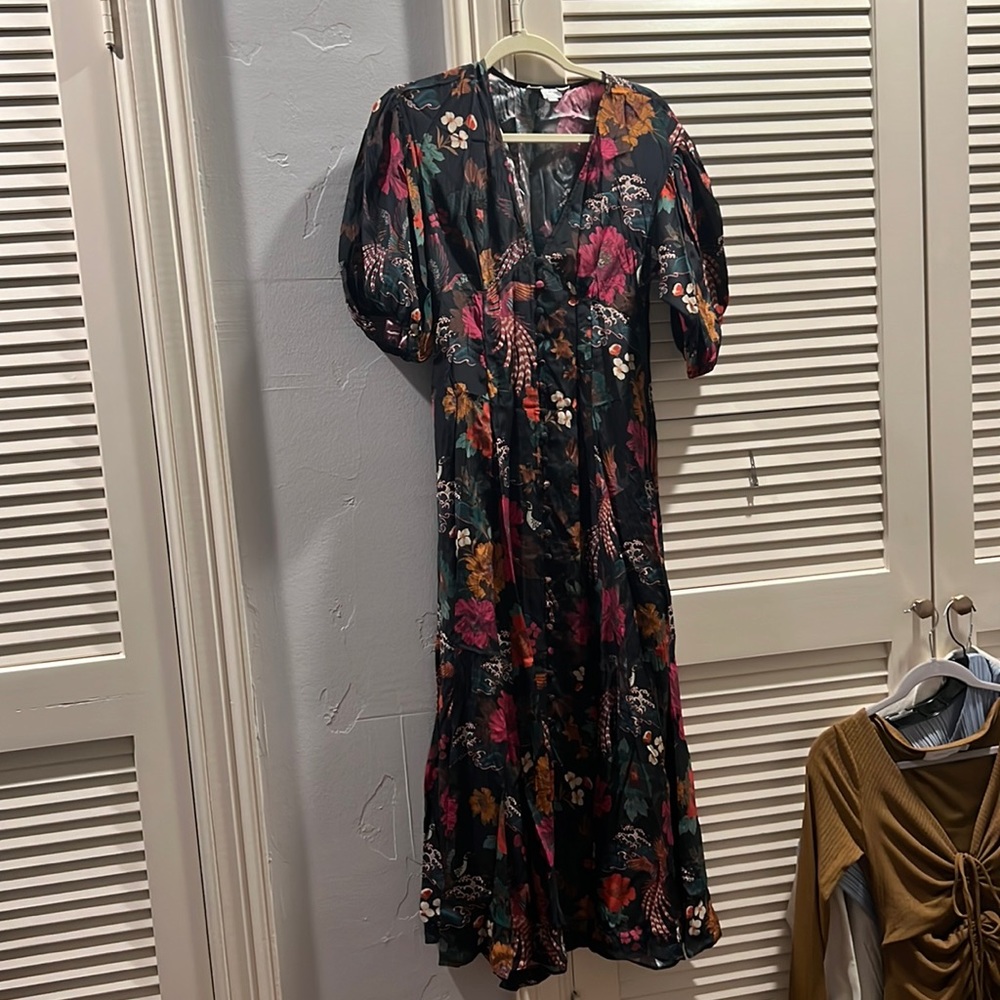 La ligne silk midi dress